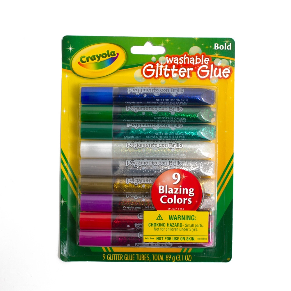 Crayola, Washable, Glitter Glue, 9 Color, Set